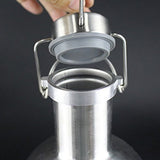 Cerveza bottle-nacola Acero Inoxidable Homebrew cerveza Growler Saver Tapa Growler Secure Swing Tapa Superior Craft Botella Bar Herramientas
