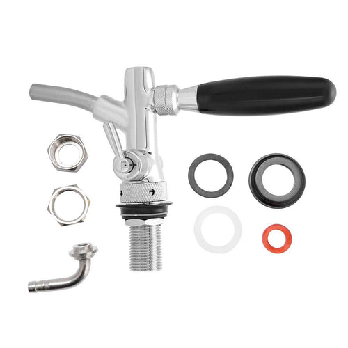 G5 / 8 Grifo de Dispensador de Cerveza Ajustable Grifo de Control de Flujo de Chrome de Acero Inoxidable para el Hogar Bar Beer Brewing(Plata)
