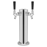 Zerone Torre De Cerveza De Barril Con Grifos Dobles Dispensador De Acero Inoxidable Grifo Para Beber Para El Bar De La Casa Pub, Plateado