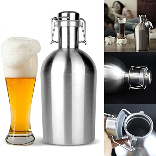 Cerveza bottle-nacola Acero Inoxidable Homebrew cerveza Growler Saver Tapa Growler Secure Swing Tapa Superior Craft Botella Bar Herramientas