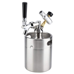 Dispensador de Cerveza, Tirador de Cerveza, de Acero Inoxidable, 2L Barril Cerveza, para Fermentar, Almacenar Y Dispensar Cerveza