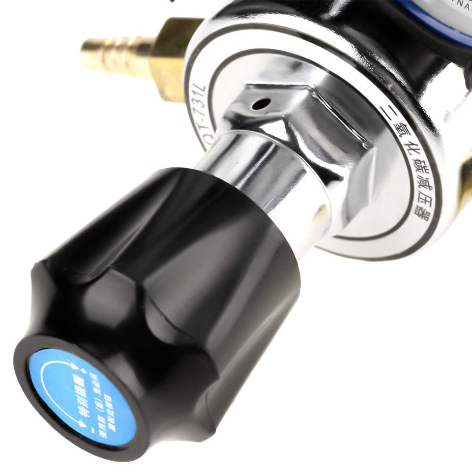 TOPINCN Regulador de Presión de Co2 Regulador de Botella de Gas Regulador de Dióxido de Carbono Cerveza Kegerator Regulador de Barril Reductor de Presión de Soldadura