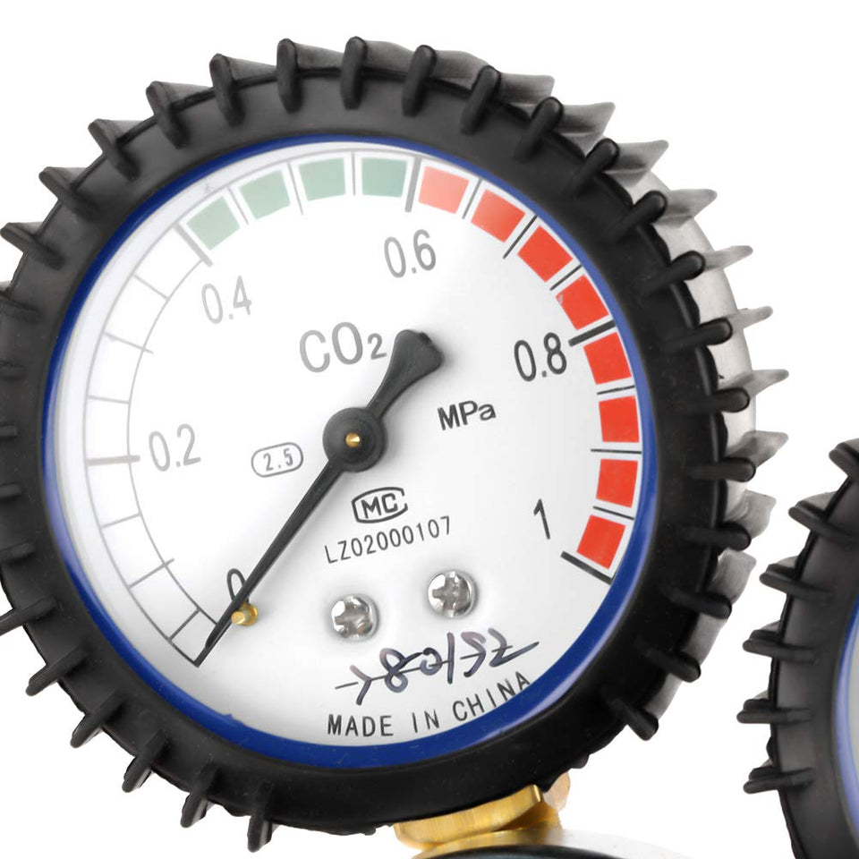 TOPINCN Regulador de Presión de Co2 Regulador de Botella de Gas Regulador de Dióxido de Carbono Cerveza Kegerator Regulador de Barril Reductor de Presión de Soldadura