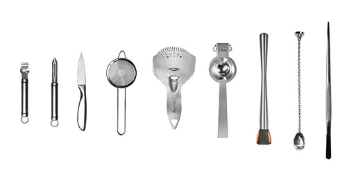 Uber Bar Tools Essential Deluxe Kit de herramientas, chapado en cromo
