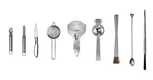 Uber Bar Tools Essential Deluxe Kit de herramientas, chapado en cromo