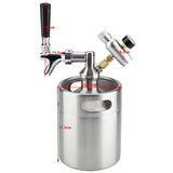 Dispensador de Cerveza, Tirador de Cerveza, de Acero Inoxidable, 2L Barril Cerveza, para Fermentar, Almacenar Y Dispensar Cerveza