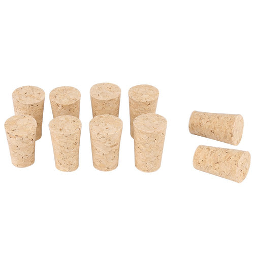 10 piezas de corcho cónico natural tapones de botella de vino/cerveza de madera tapón de primera calidad para hacer vino artesanal(Larger)