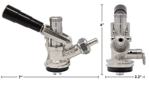 Kegco KC KT86S-L - Acoplador de llave de barril de cerveza, sistema Kegerator S con mango de palanca, color negro
