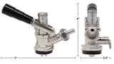 Kegco KC KT86S-L - Acoplador de llave de barril de cerveza, sistema Kegerator S con mango de palanca, color negro