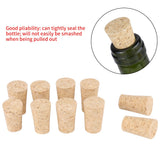 10 piezas de corcho cónico natural tapones de botella de vino/cerveza de madera tapón de primera calidad para hacer vino artesanal(Larger)