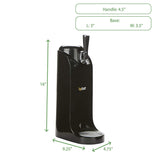 Mind Reader BEERTAP-BLK 40 oz dispensador de llave de cerveza, sistema alimentado por batería, acero inoxidable, barril portátil, picnic, cocina, bar, negro, talla única