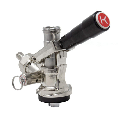 Kegco KC KT86S-L - Acoplador de llave de barril de cerveza, sistema Kegerator S con mango de palanca, color negro