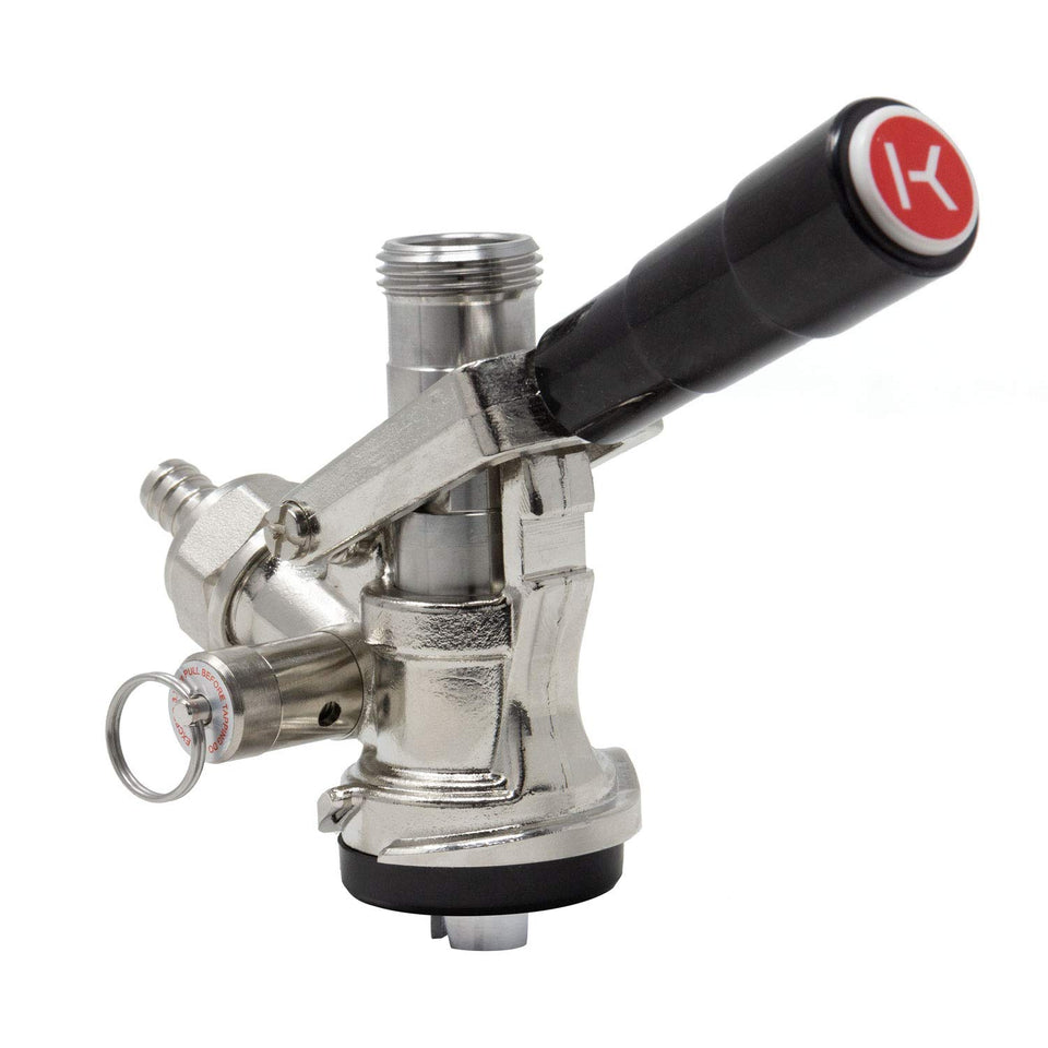 Kegco KC KT86S-L - Acoplador de llave de barril de cerveza, sistema Kegerator S con mango de palanca, color negro