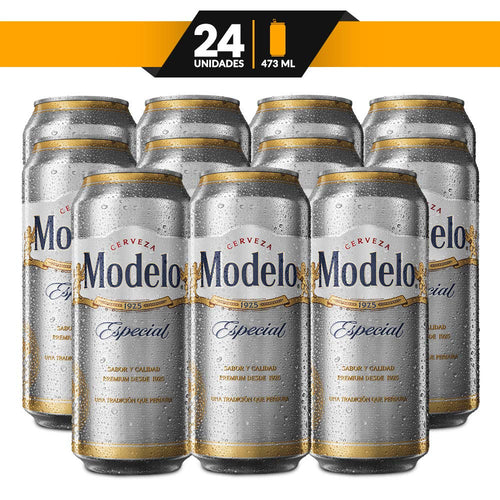 Cerveza Clara, Modelo Especial, 24 latas de 473ml c/u