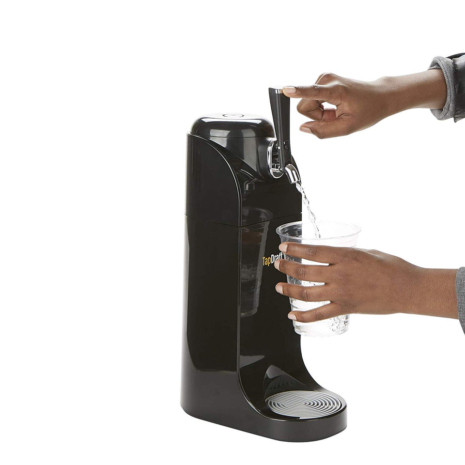 Mind Reader BEERTAP-BLK 40 oz dispensador de llave de cerveza, sistema alimentado por batería, acero inoxidable, barril portátil, picnic, cocina, bar, negro, talla única