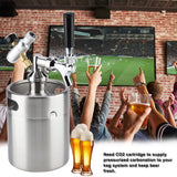 Dispensador de Cerveza, Tirador de Cerveza, de Acero Inoxidable, 2L Barril Cerveza, para Fermentar, Almacenar Y Dispensar Cerveza