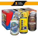 Cerveza Combo Fiesta León, Pacifico Y Montejo 355 Ml