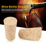 10 piezas de corcho cónico natural tapones de botella de vino/cerveza de madera tapón de primera calidad para hacer vino artesanal(Larger)