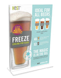 Host Freeze Cooling Beer Pint Glass for The Perfect Temperature Every Time, Clear, Set of 2